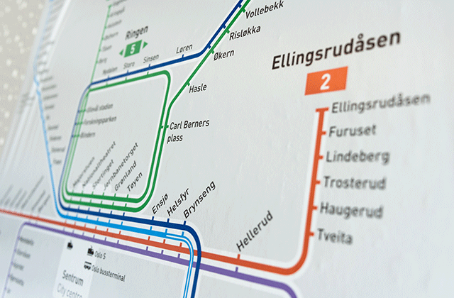 Oslo metro map