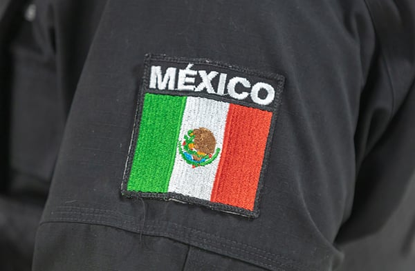 A police badge in Querétaro Mexico