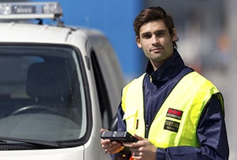 Security person with data device