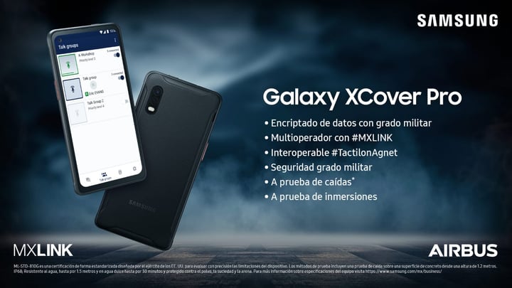 Airbus y Samsung anuncian una colaboración para proporcionar comunicaciones seguras con MXLINK y Galaxy XCover